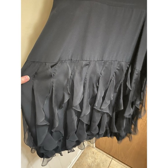 Vintage Spenser Jeremy Dress Dolman Sleeve Skirt Fully Lined Ruffles Sz 14 Zip - Picture 4 of 9